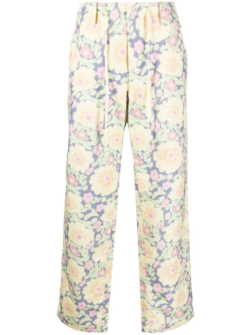 Yellow Le Pantalon Taiolo Floral Print Trousers