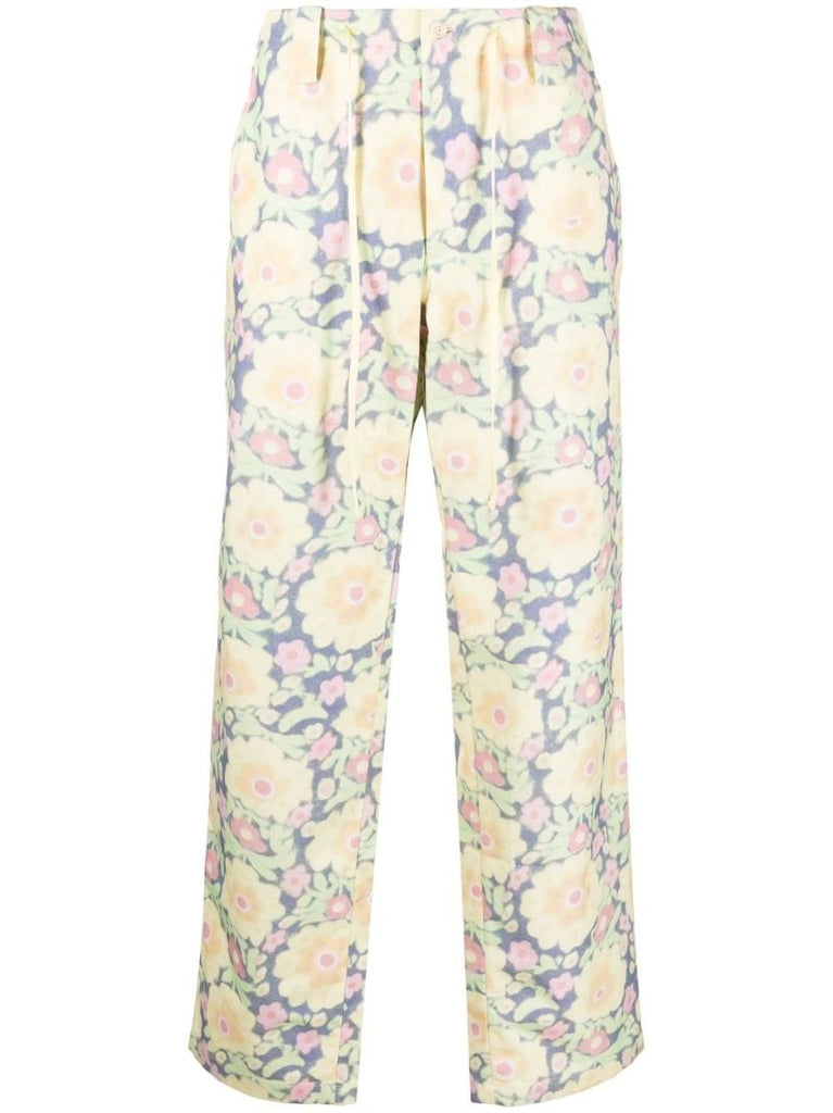 Yellow Le Pantalon Taiolo Floral Print Trousers