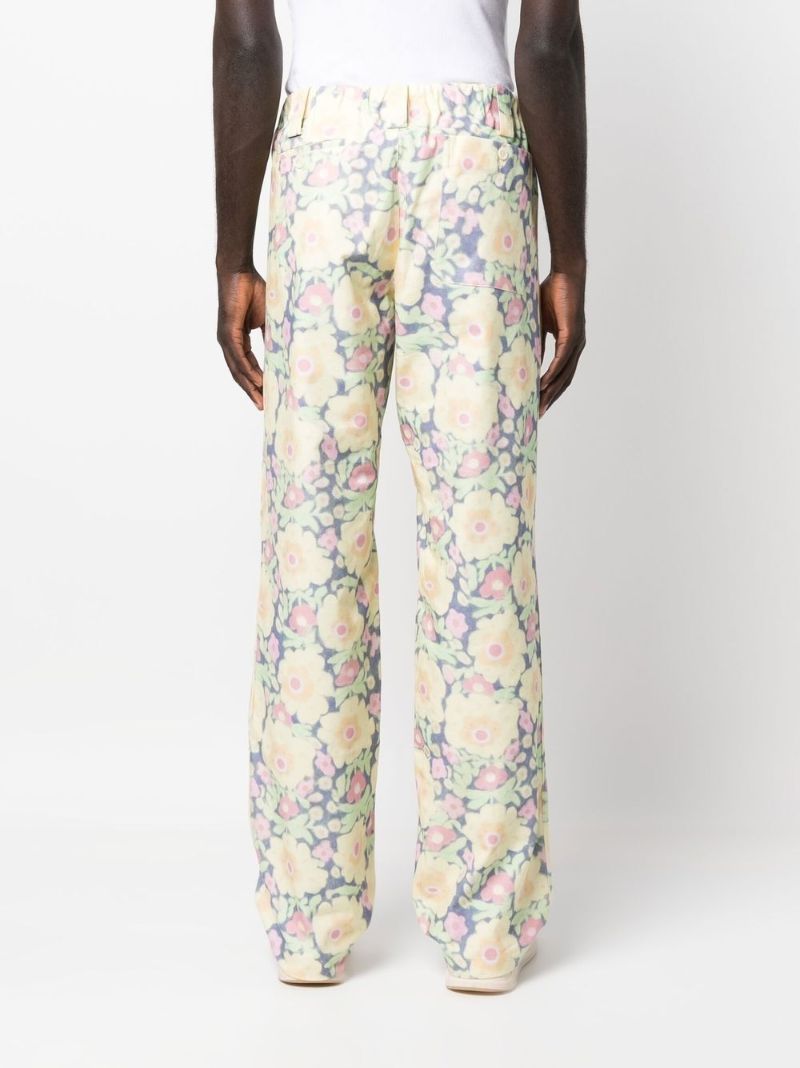 Yellow Le Pantalon Taiolo Floral Print Trousers