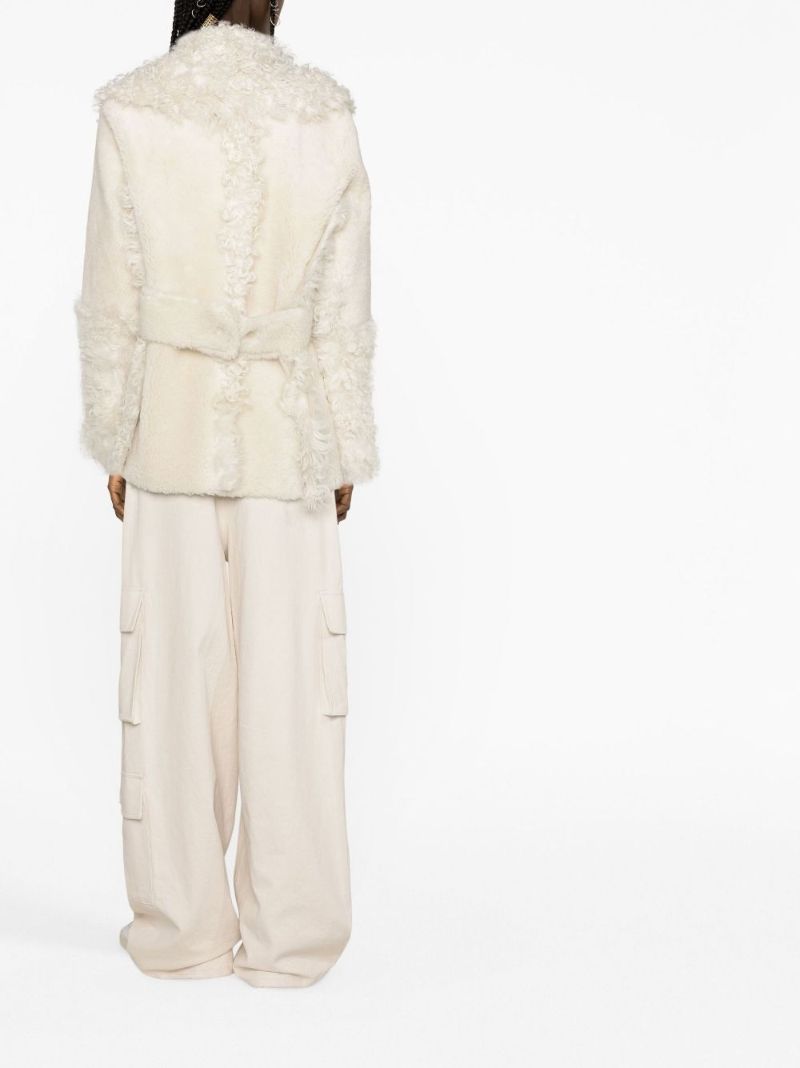 Neutral La Veste Piobbu Shearling Jacket