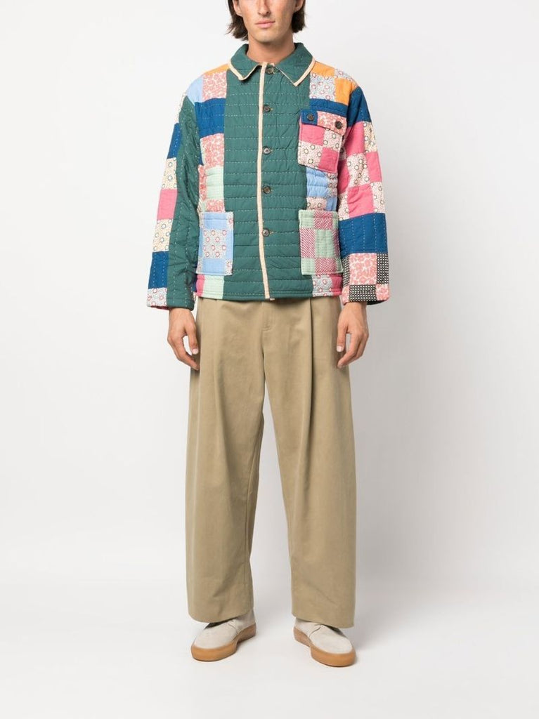 Green Patchwork Quilted Jacket