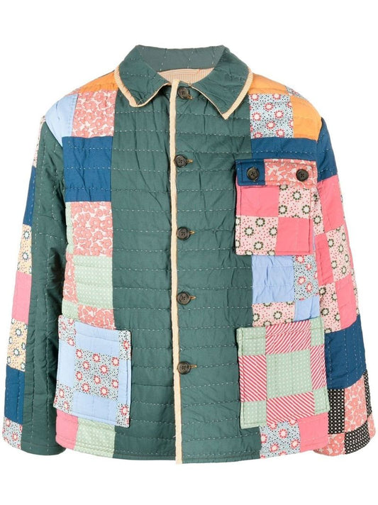 Green Patchwork Quilted Jacket