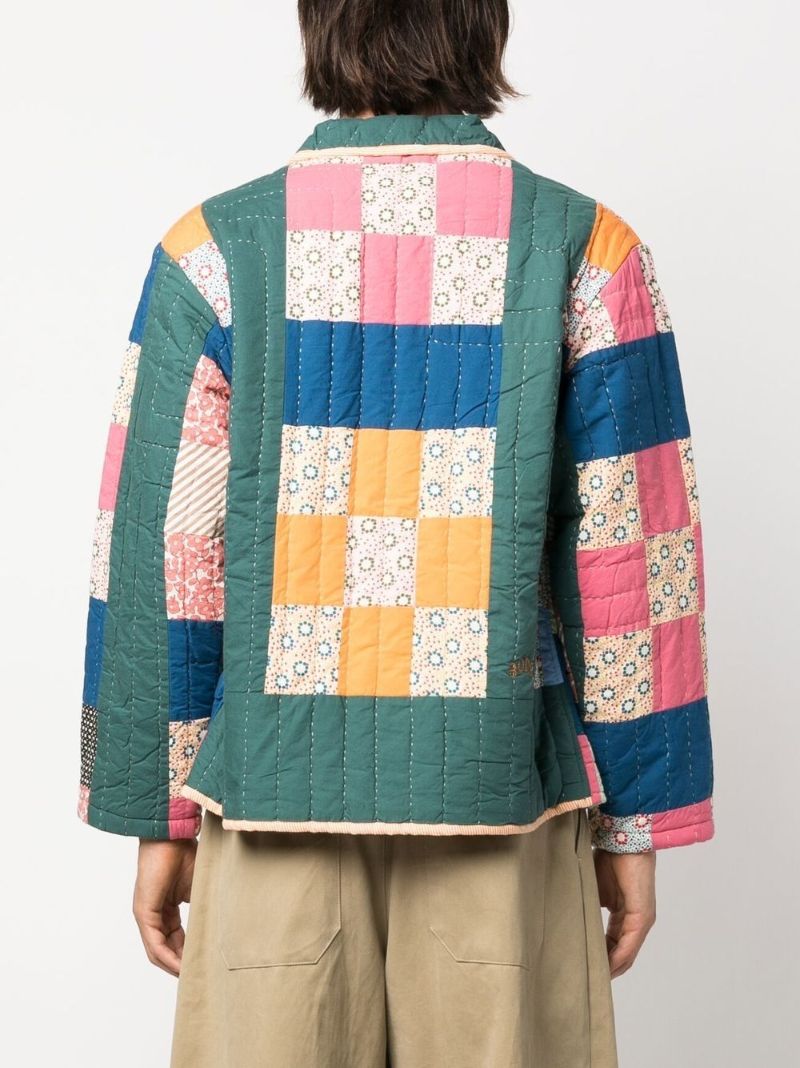 Green Patchwork Quilted Jacket