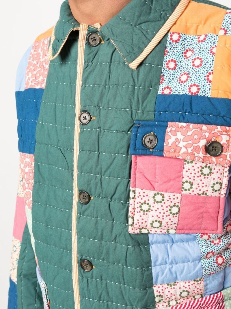 Green Patchwork Quilted Jacket