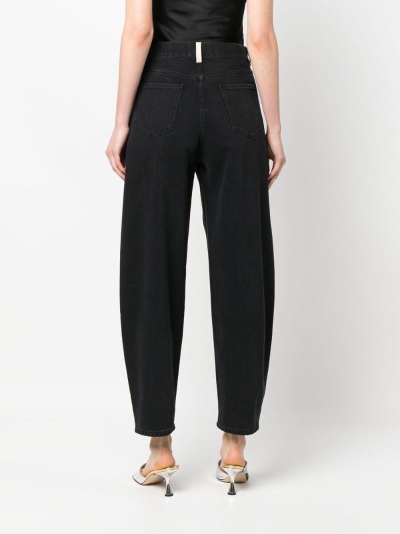 Black Chamomile Barrel-leg Jeans