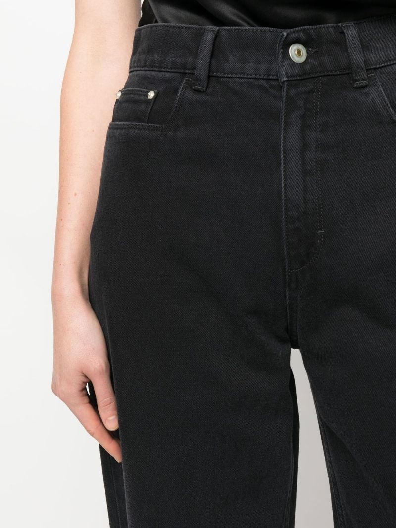 Black Chamomile Barrel-leg Jeans