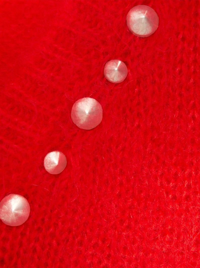 Red Studded Knit Sweater
