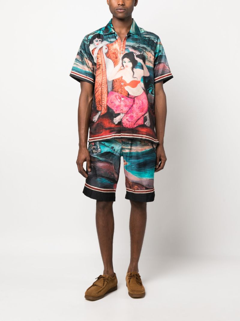 Multicolour Dua Wanita Board Shorts