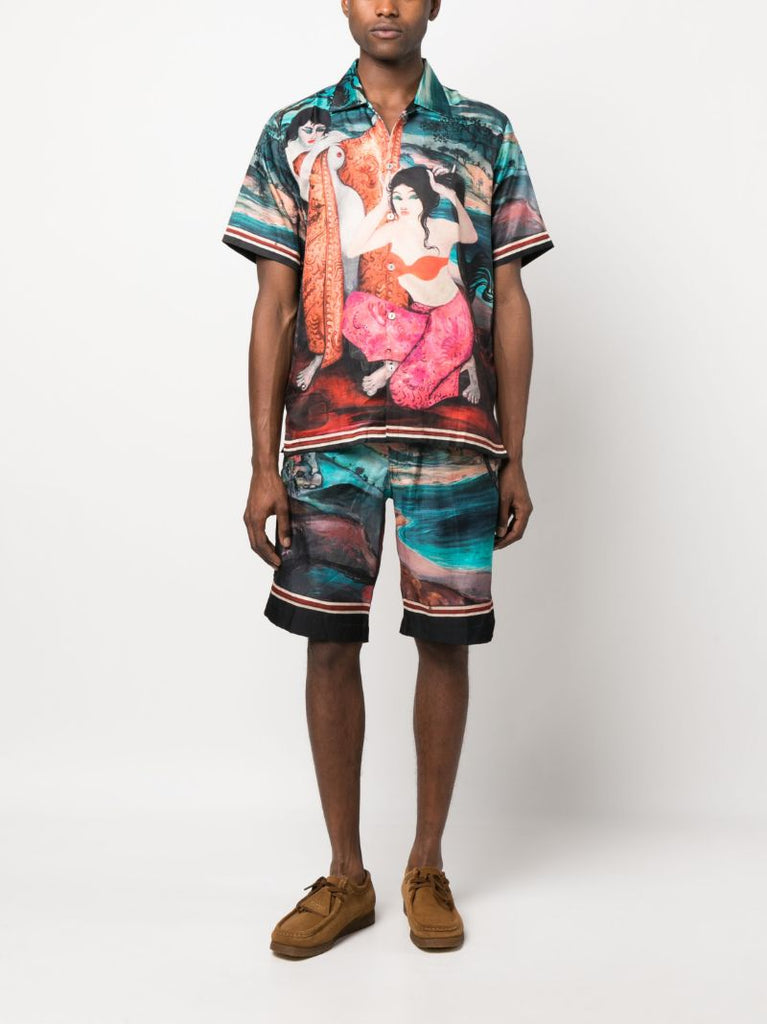 Multicolour Dua Wanita Board Shorts