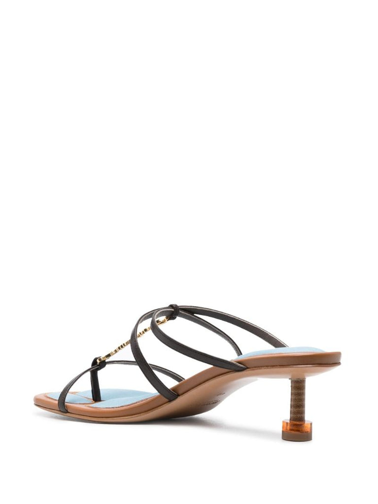 Brown Les Sandales Basses Pralu 43 Leather Sandals