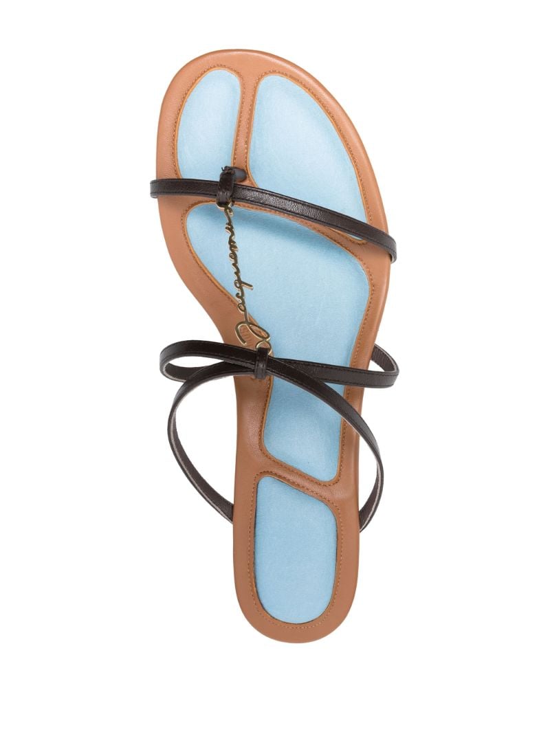 Brown Les Sandales Basses Pralu 43 Leather Sandals