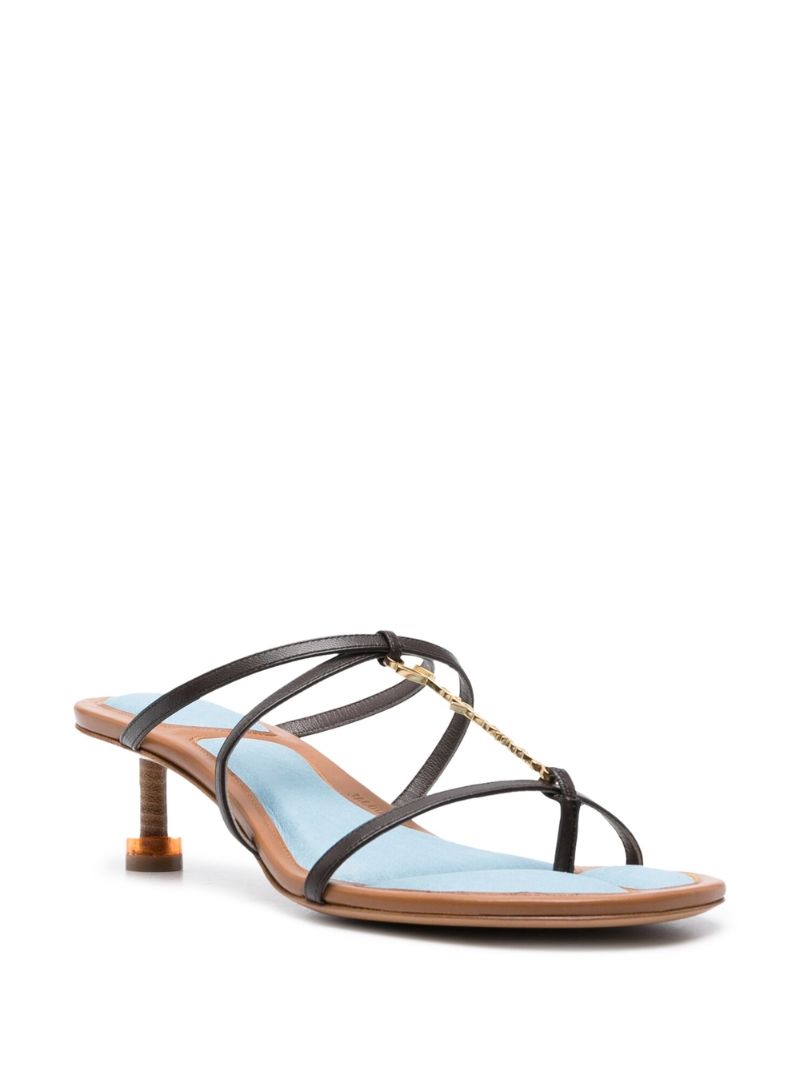 Brown Les Sandales Basses Pralu 43 Leather Sandals