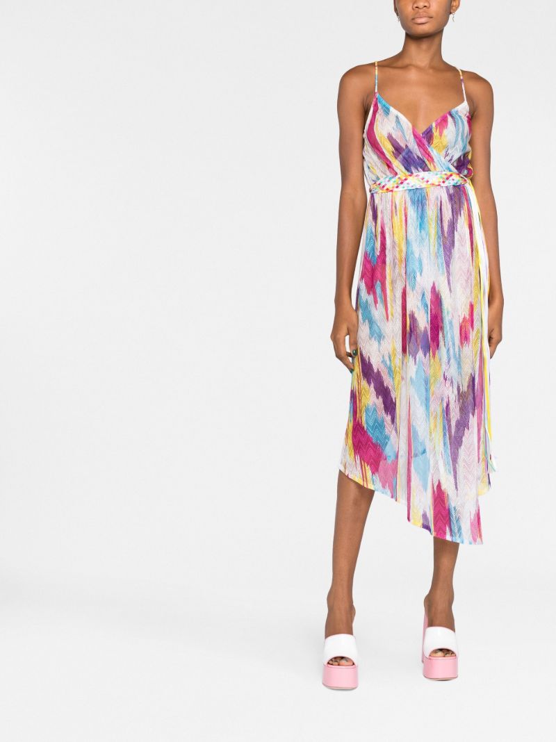 White Printed Midi Dress
