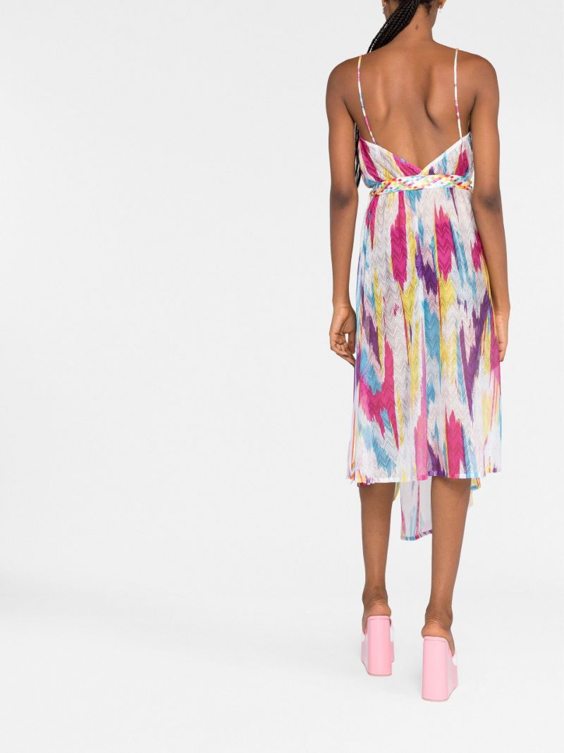 White Printed Midi Dress