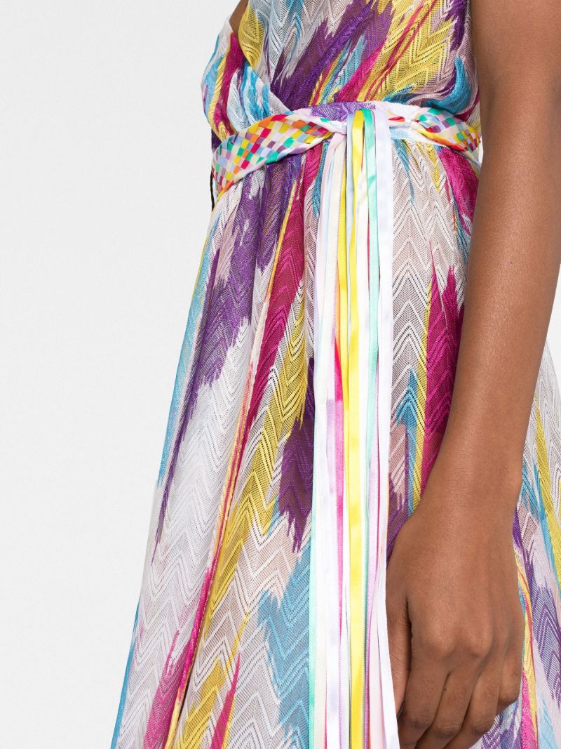 White Printed Midi Dress