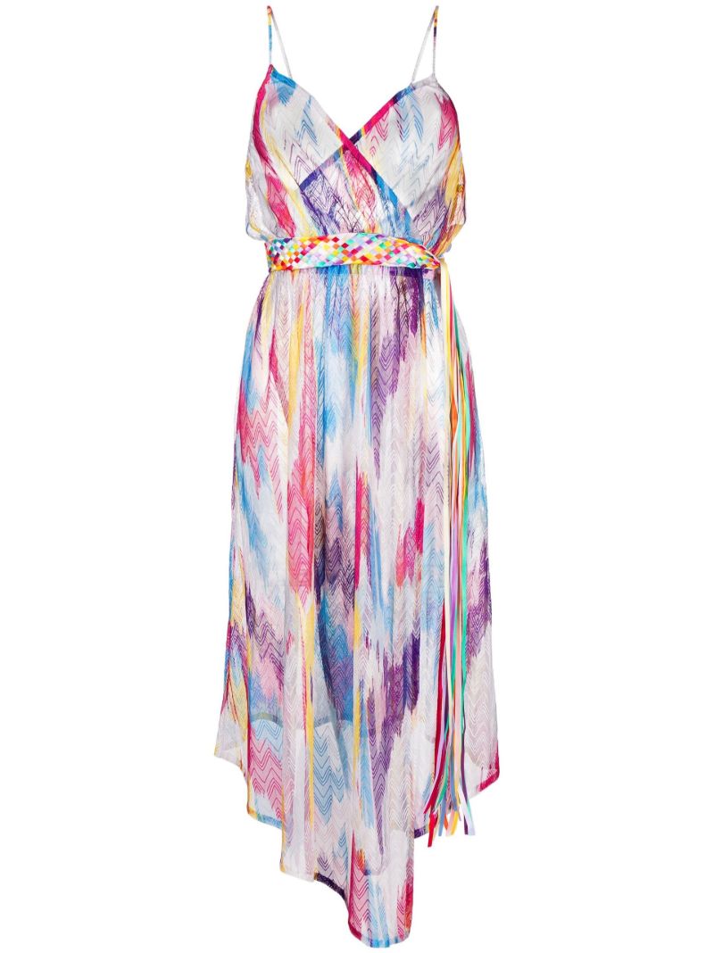 White Printed Midi Dress