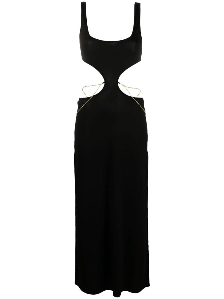 Black Christiana Midi Dress