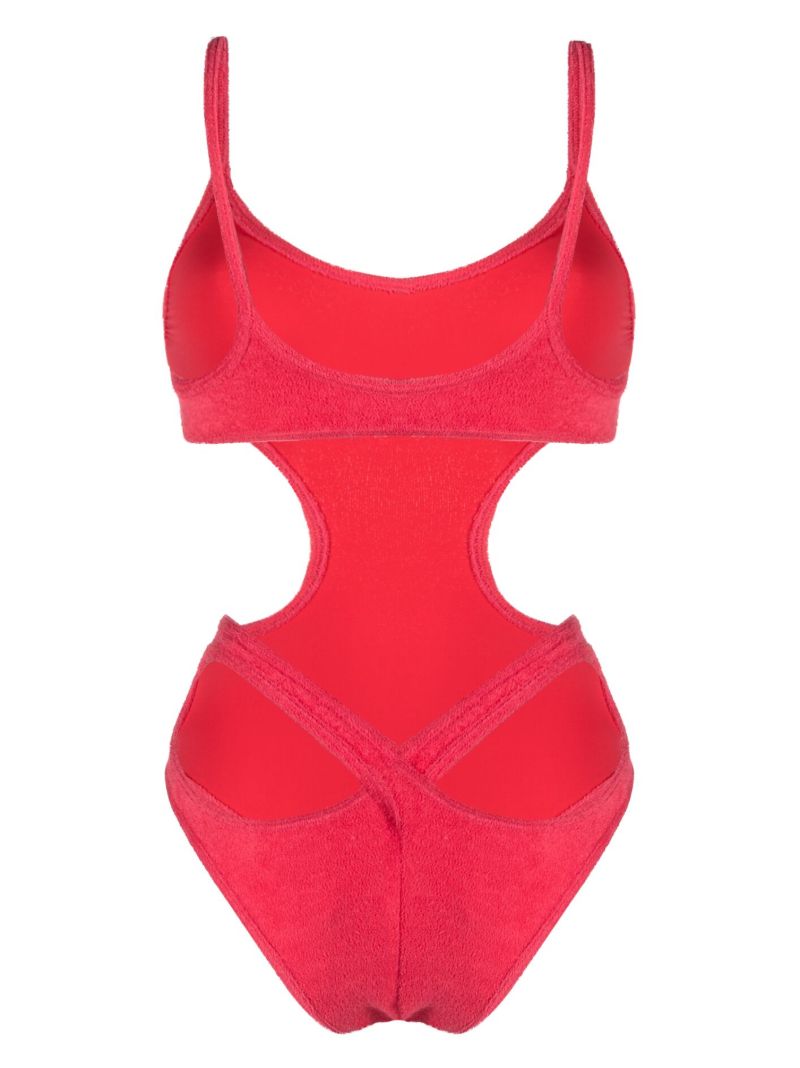 Red Cut-out Swimsuit