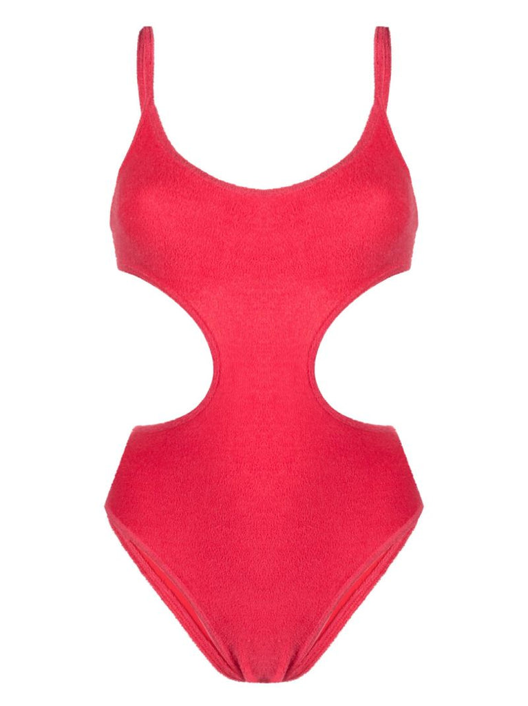 Red Cut-out Swimsuit