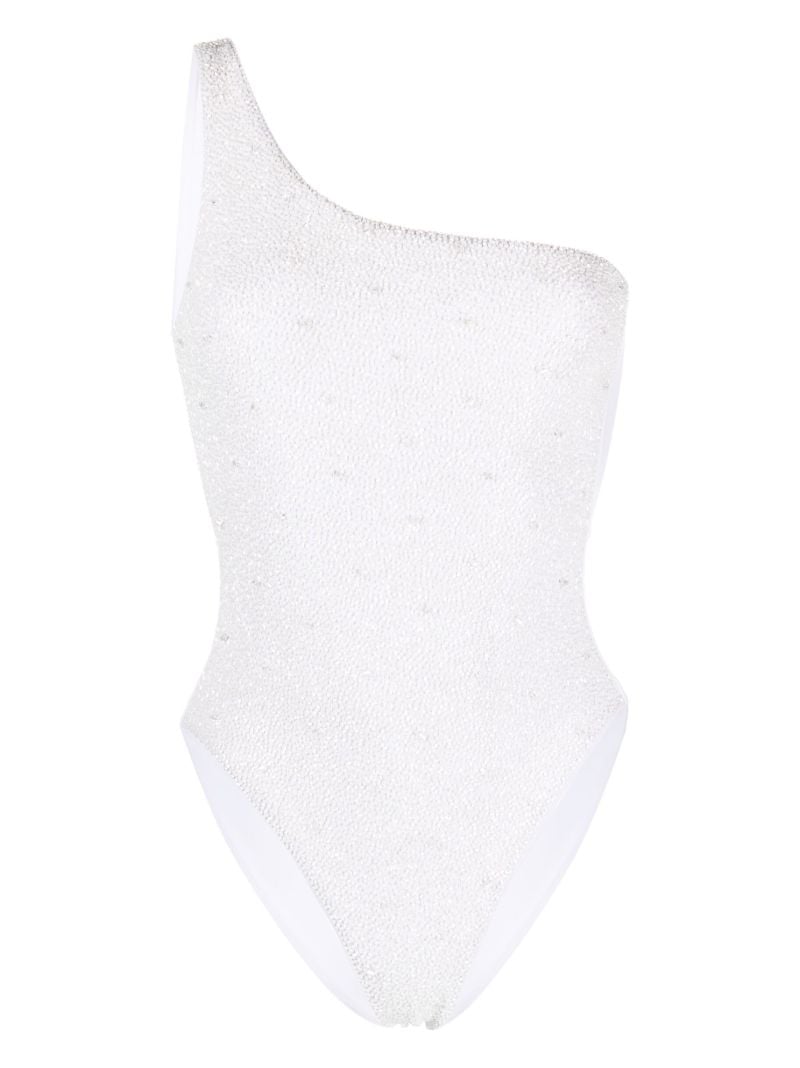 White Ariel Beaded Swimsuit