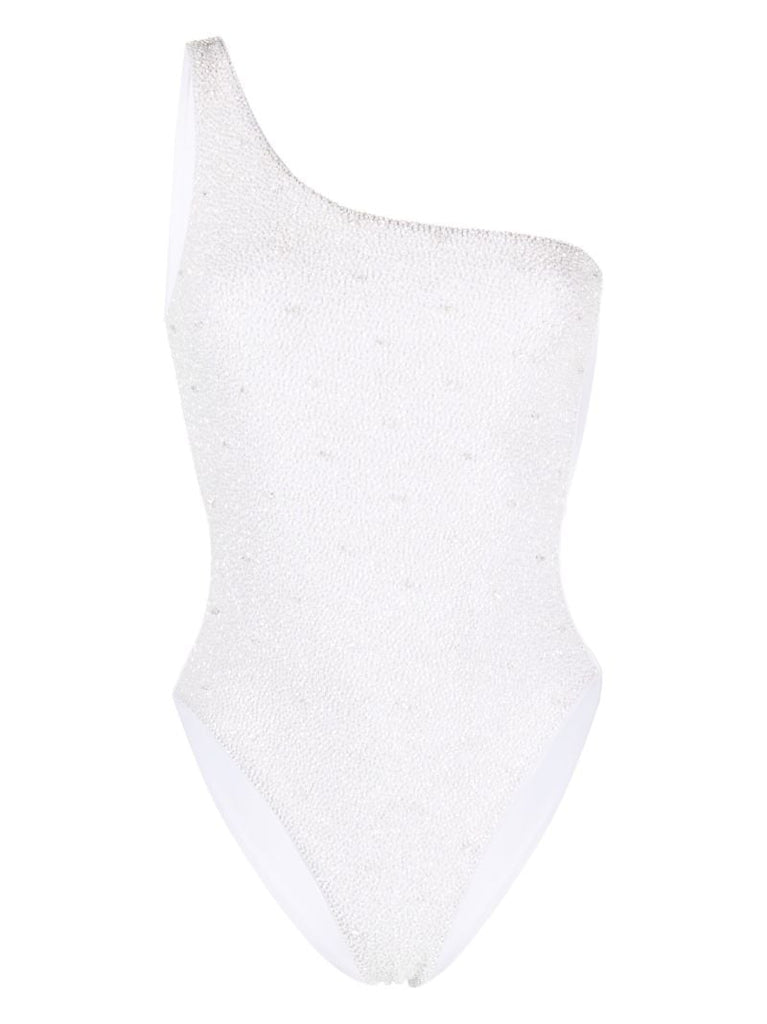 White Ariel Beaded Swimsuit