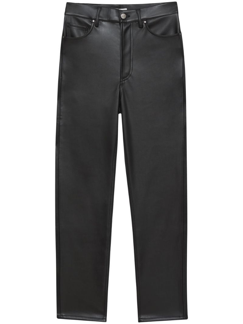 Black Sonya Faux Leather Trousers