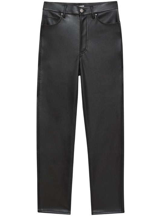 Black Sonya Faux Leather Trousers
