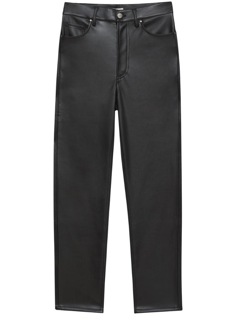 Black Sonya Faux Leather Trousers