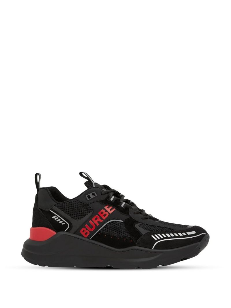 Black Logo Print Low-top Sneakers
