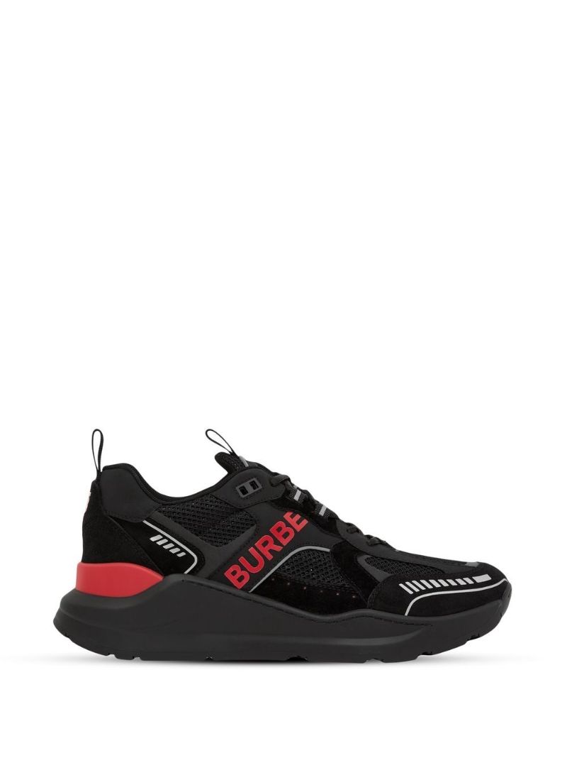 Black Logo Print Low-top Sneakers