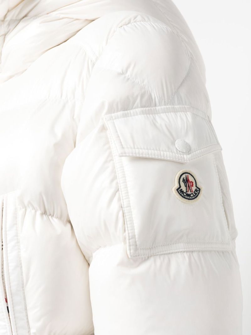 White Chiablese Short Puffer Jacket