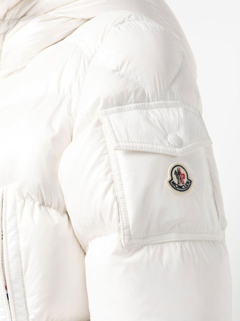 White Chiablese Short Puffer Jacket
