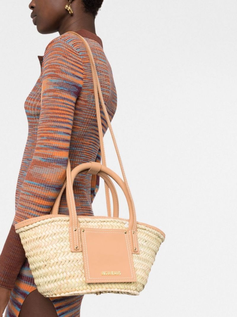 Brown Le Petit Panier Soli Basket Bag