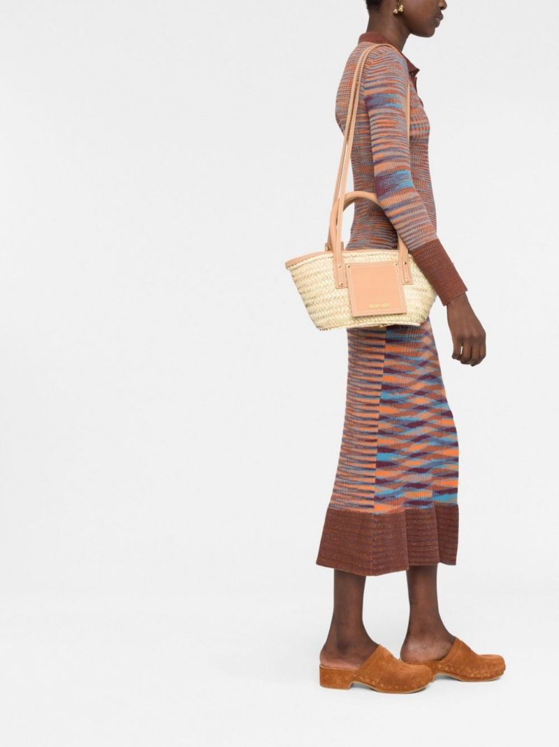 Brown Le Petit Panier Soli Basket Bag