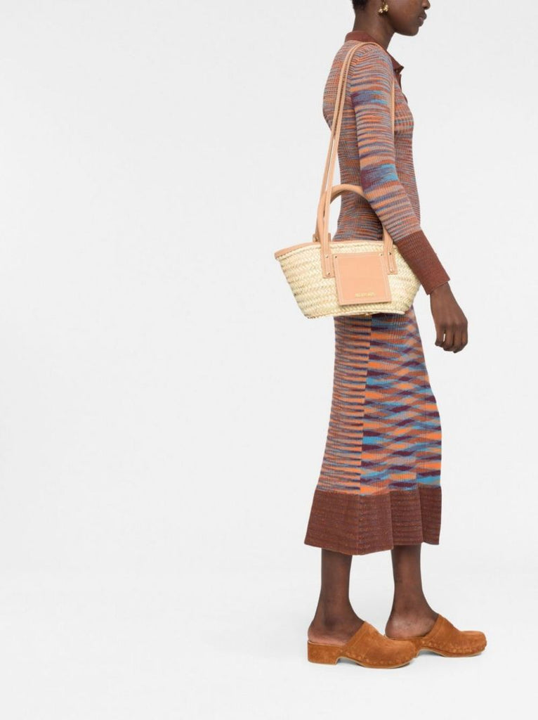 Brown Le Petit Panier Soli Basket Bag