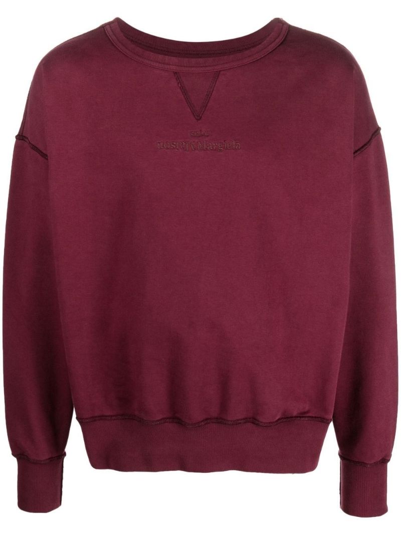 Red Logo Cotton Sweatshirt