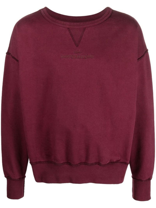 Red Logo Cotton Sweatshirt