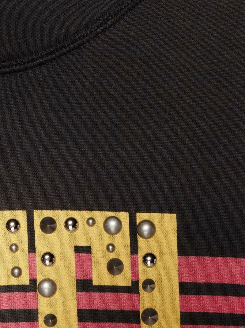 Black Logo Print Sleeveless Sweatshirt