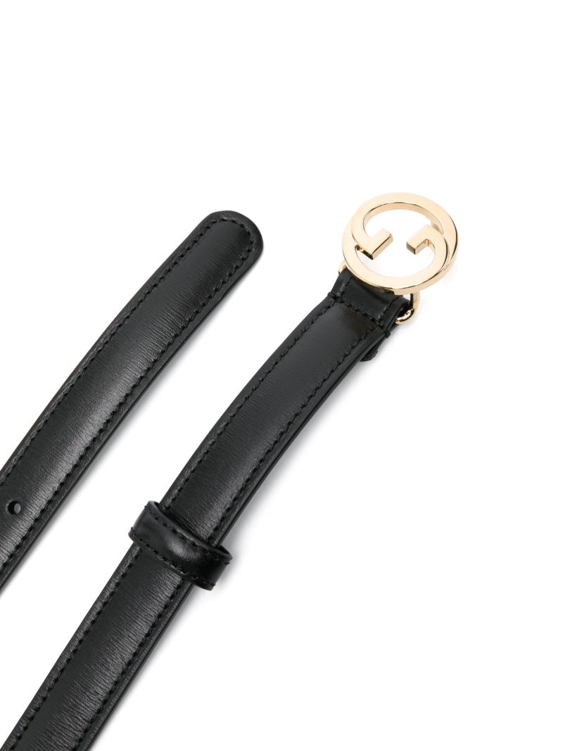Monogram Plaque Leather Belt