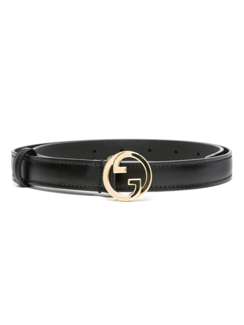 Monogram Plaque Leather Belt