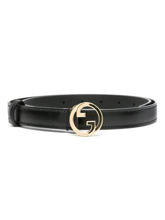 Monogram Plaque Leather Belt