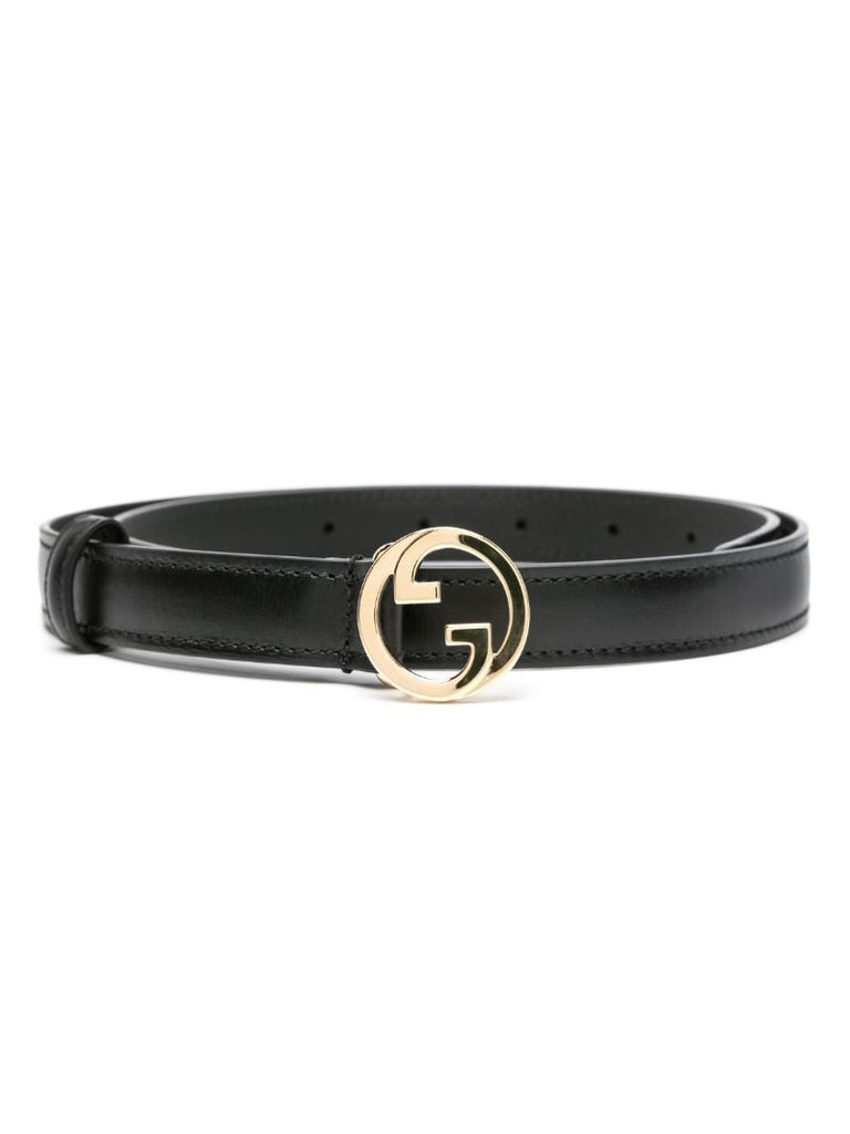 Monogram Plaque Leather Belt