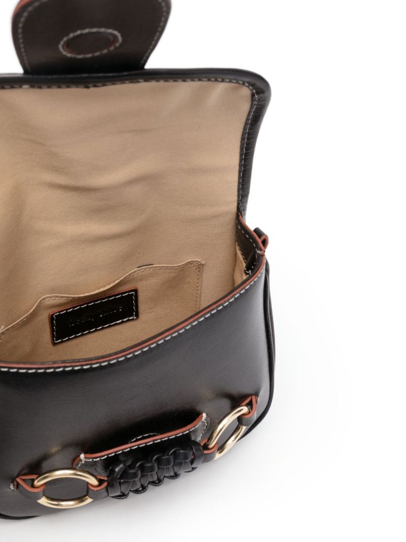 Black Saddie Leather Shoulder Bag