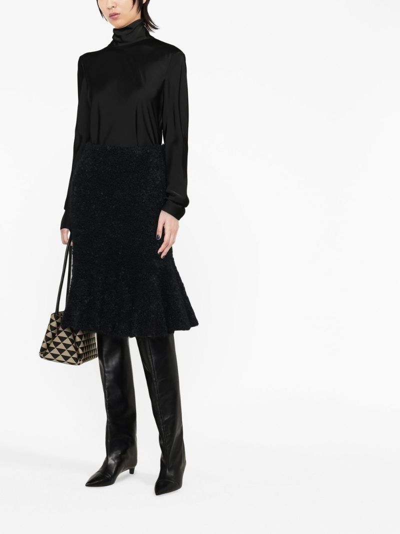 Black Roll-neck Top