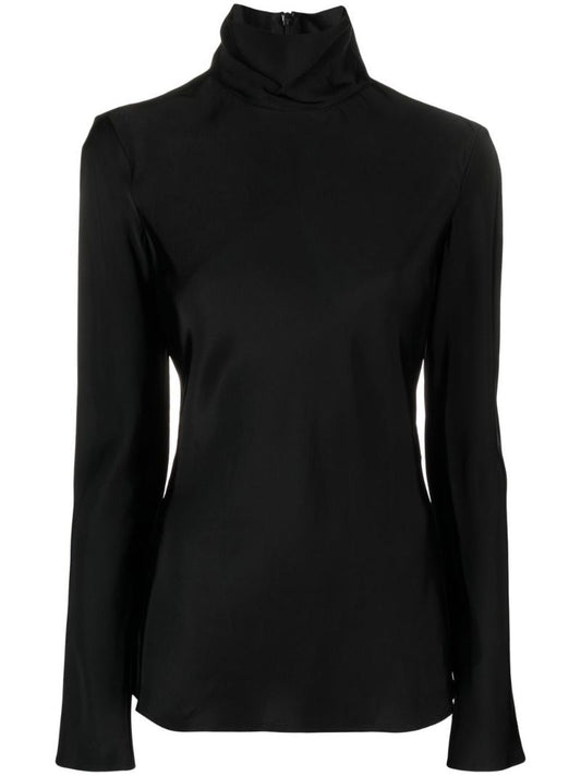 Black Roll-neck Top
