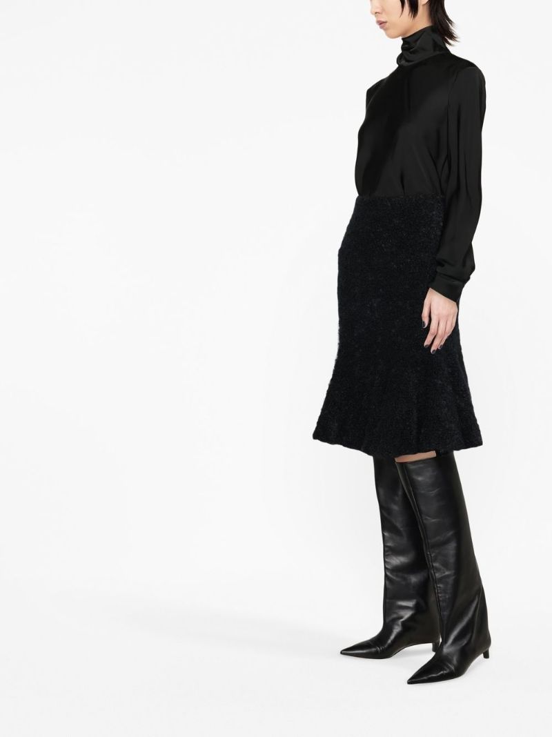 Black Roll-neck Top