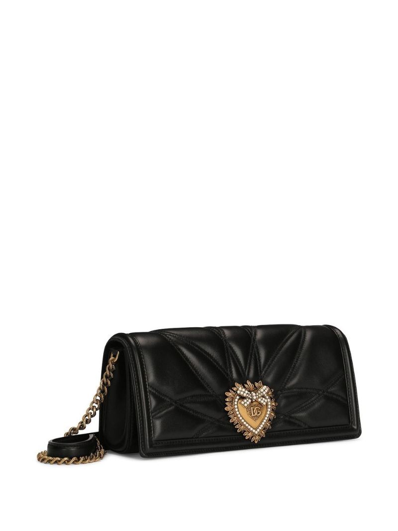 Black Devotion Quilted Shoulder Bag