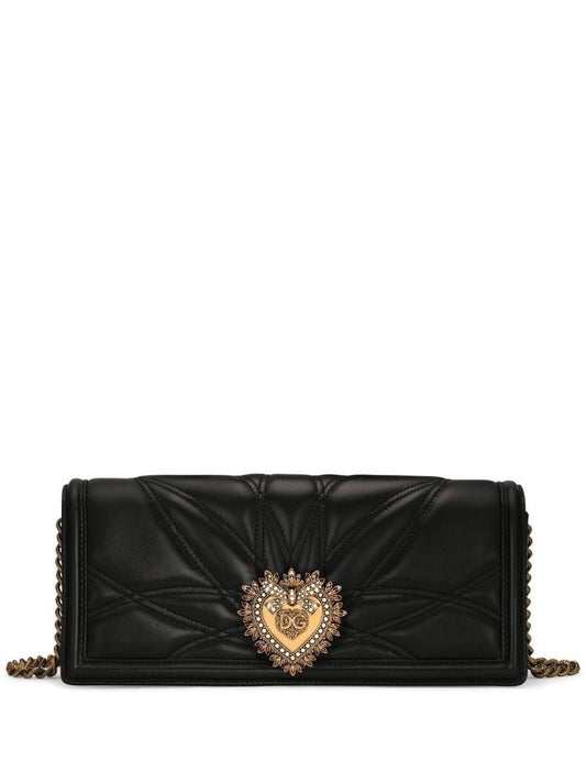 Black Devotion Quilted Shoulder Bag