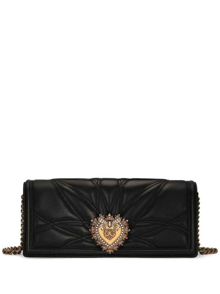 Black Devotion Quilted Shoulder Bag
