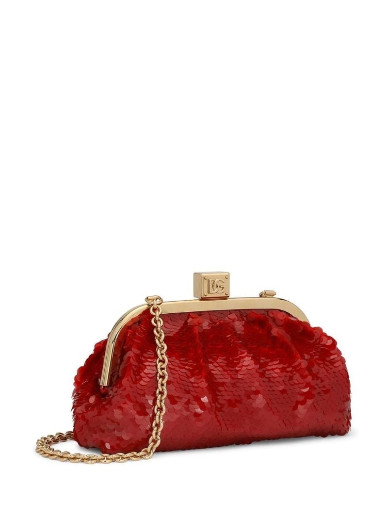 Red Sequin Clutch Bag